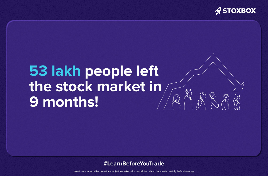 53 Lakh people left the stock market in 9 months? Seriously