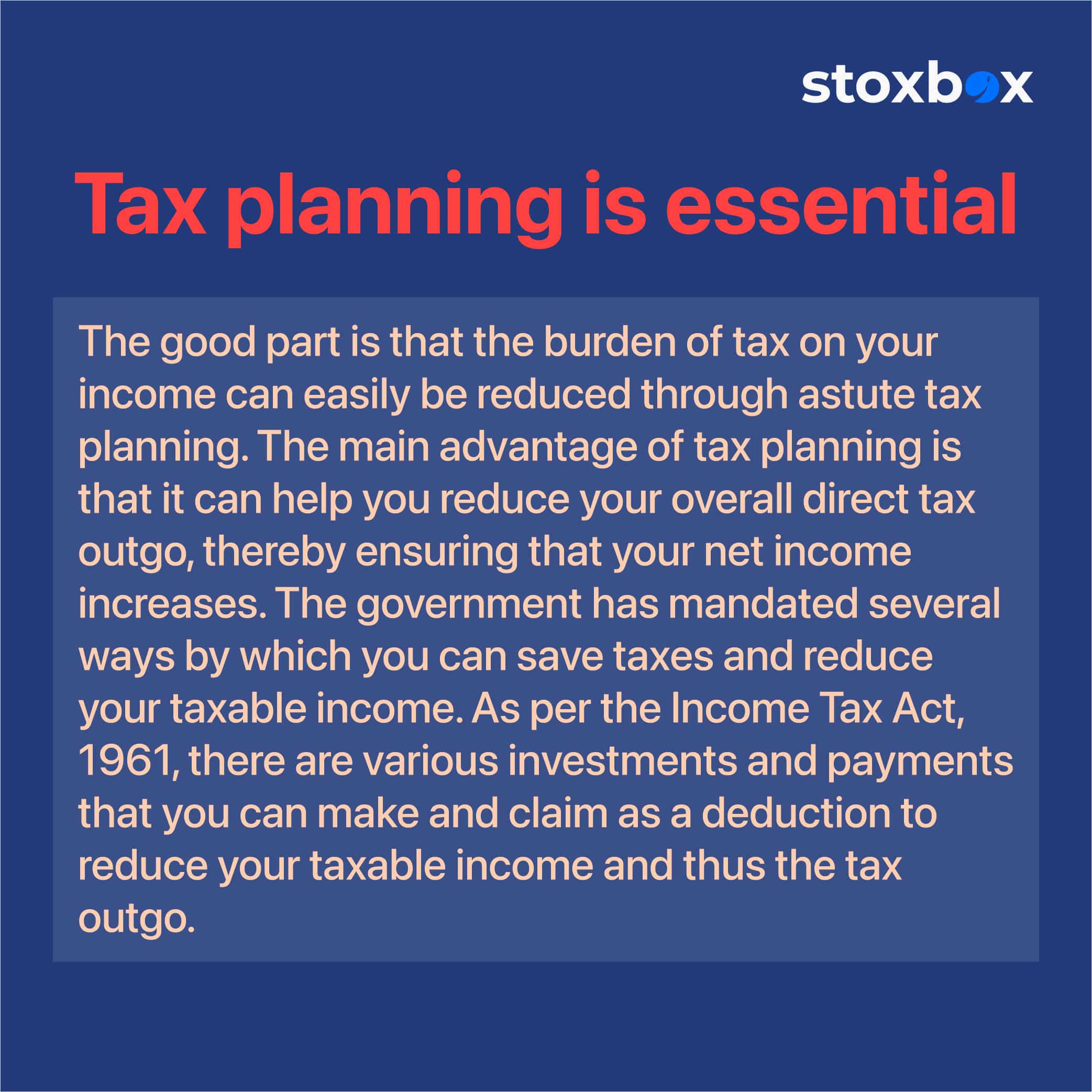 Importance of Tax Planning